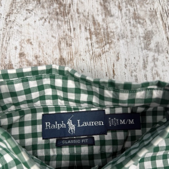 Ralph Lauren Button Down Shirt Sz M Check Long Sleeve‎ Casual  Dad Christmas - Picture 4 of 8